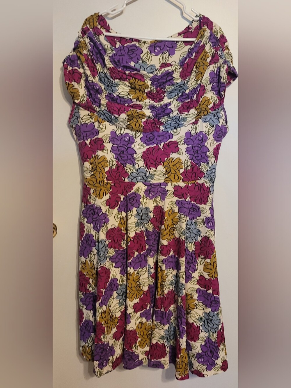 Effie's Heart Venice Dress May Floral Print Size 3X Pockets RetroDescription: